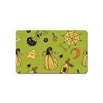 Funny Scary Spooky Halloween Party Design Magnet (Name Card) Front