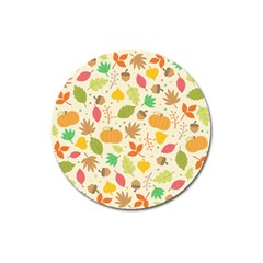 Thanksgiving Pattern Magnet 3  (round) by Valentinaart