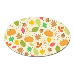 Thanksgiving Pattern Oval Magnet by Valentinaart
