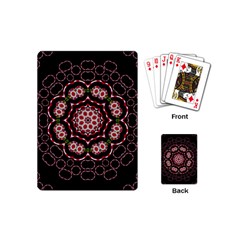 Fantasy Flowers Ornate And Polka Dots Landscape Playing Cards (mini) by pepitasart