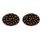 Thanksgiving Turkey pattern Cufflinks (Oval) Front(Pair)