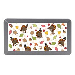 Thanksgiving Turkey Pattern Memory Card Reader (mini) by Valentinaart