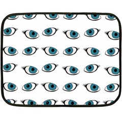 Blue Eyes Pattern Fleece Blanket (mini) by Valentinaart