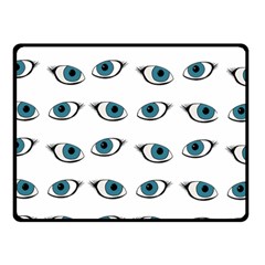 Blue Eyes Pattern Fleece Blanket (small) by Valentinaart