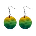 Background Waves Wave Texture Mini Button Earrings Front