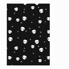 Pattern Skull Stars Halloween Gothic On Black Background Small Garden Flag (two Sides) by genx
