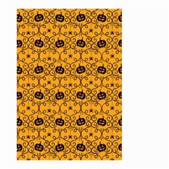 Pattern Pumpkin Spider Vintage Halloween Gothic Orange And Black Small Garden Flag (two Sides) by genx