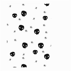 Pattern Skull Stars Handrawn Naive Halloween Gothic Black And White Small Garden Flag (two Sides) by genx
