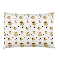 Doge Much Thug Wow Pattern Funny Kekistan Meme Dog White Pillow Case (two Sides) by snek