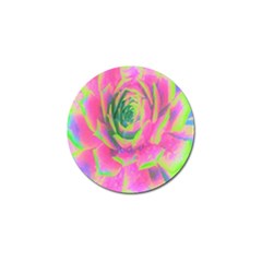 Lime Green And Pink Succulent Sedum Rosette Golf Ball Marker (10 Pack) by myrubiogarden