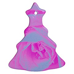 Perfect Hot Pink And Light Blue Rose Detail Ornament (christmas Tree)  by myrubiogarden