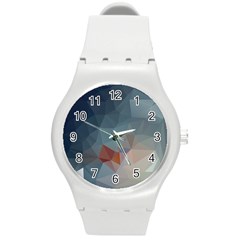 Triangle Geometry Trigonometry Round Plastic Sport Watch (m) by Mariart