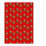 Trump Wrait Pattern Make Christmas Great Again MAGA Funny Red Gift with Snowflakes and Trump Face smiling Large Garden Flag (Two Sides) Front