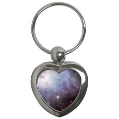 Orion Nebula Pastel Violet Purple Turquoise Blue Star Formation  Key Chains (heart)  by genx
