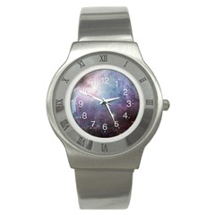 Orion Nebula Pastel Violet Purple Turquoise Blue Star Formation Stainless Steel Watch by genx