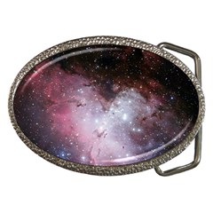 Eagle Nebula Wine Pink And Purple Pastel Stars Astronomy Belt Buckles by genx