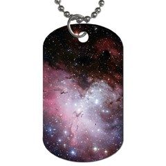 Eagle Nebula Wine Pink And Purple Pastel Stars Astronomy Dog Tag (one Side) by genx