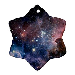 Carina Nebula Ngc 3372 The Grand Nebula Pink Purple And Blue With Shiny Stars Astronomy Snowflake Ornament (two Sides) by genx