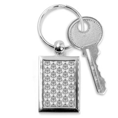 Scarab Pattern Egyptian Mythology Black And White Key Chains (rectangle)  by genx