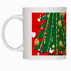 Christmas Room Living Room White Mugs by Wegoenart