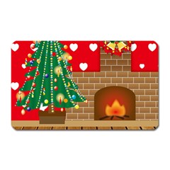 Christmas Room Living Room Magnet (rectangular) by Wegoenart