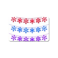 Christmas Snowflake Magnet (name Card) by Wegoenart