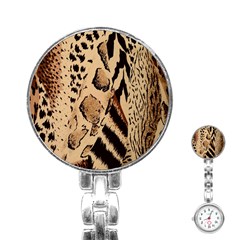 Animal Pattern Design Print Texture Stainless Steel Nurses Watch by Wegoenart