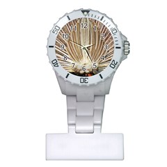Peacock Wheel Bird Nature Plastic Nurses Watch by Wegoenart