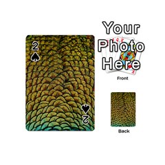 Peacock Bird Feather Color Playing Cards 54 (mini) by Wegoenart
