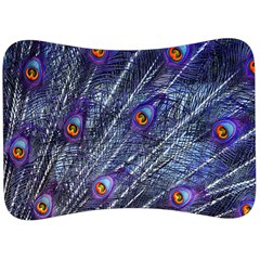 Peacock Feathers Color Plumage Velour Seat Head Rest Cushion by Wegoenart