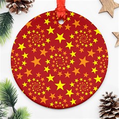 Star Stars Pattern Design Ornament (round) by Simbadda