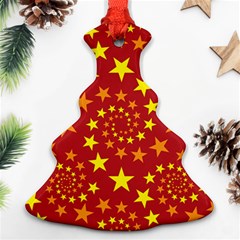 Star Stars Pattern Design Christmas Tree Ornament (two Sides) by Simbadda