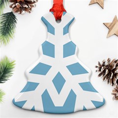 Snowflake Snow Flake White Winter Ornament (christmas Tree)  by Simbadda