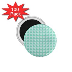 Mint Triangle Shape Pattern 1 75  Magnets (100 Pack)  by picsaspassion