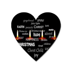 Candles Christmas Advent Light Heart Magnet by Wegoenart