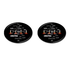 Candles Christmas Advent Light Cufflinks (oval) by Wegoenart