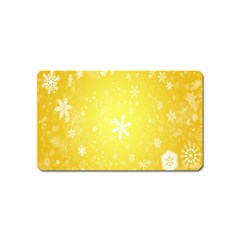 Snowflakes The Background Snow Magnet (name Card) by Wegoenart