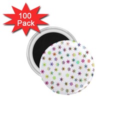 Snowflakes Snow Winter Ice Cold 1 75  Magnets (100 Pack)  by Wegoenart