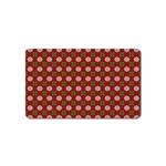 Christmas Paper Wrapping Pattern Magnet (Name Card) Front