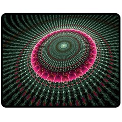 Fractal Circle Fantasy Texture Fleece Blanket (medium)  by Wegoenart