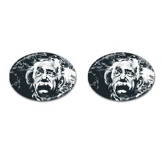 Albert Einstein Street Art Cufflinks (oval) by Wegoenart