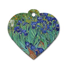 Antique Art Artwork Bloom Blooming Dog Tag Heart (one Side) by Wegoenart