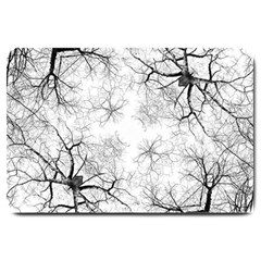 Tree Knots Bark Kaleidoscope Large Doormat  by Wegoenart
