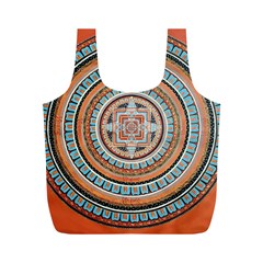Mandala Art Painting Acrylic Full Print Recycle Bag (m) by Wegoenart