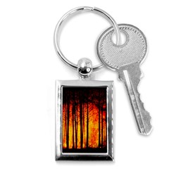 Forest Fire Forest Climate Change Key Chains (rectangle)  by Wegoenart