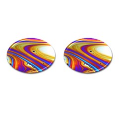 Abstract Architecture Background Cufflinks (oval) by Wegoenart