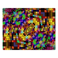Color Mosaic Background Wall Double Sided Flano Blanket (large)  by Wegoenart