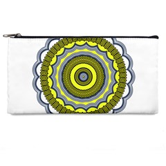 Mandala Pattern Round Ethnic Pencil Cases by Pakrebo