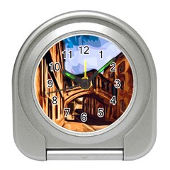 Street Architecture Building Travel Alarm Clock by Pakrebo