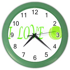 I Lovetennis Color Wall Clock by Greencreations